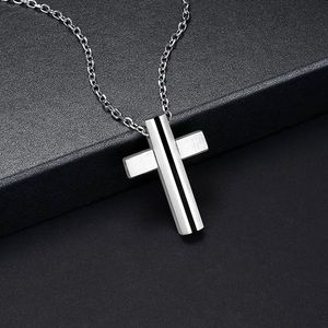 NEW Stainless Steel Cross Pendant Necklace